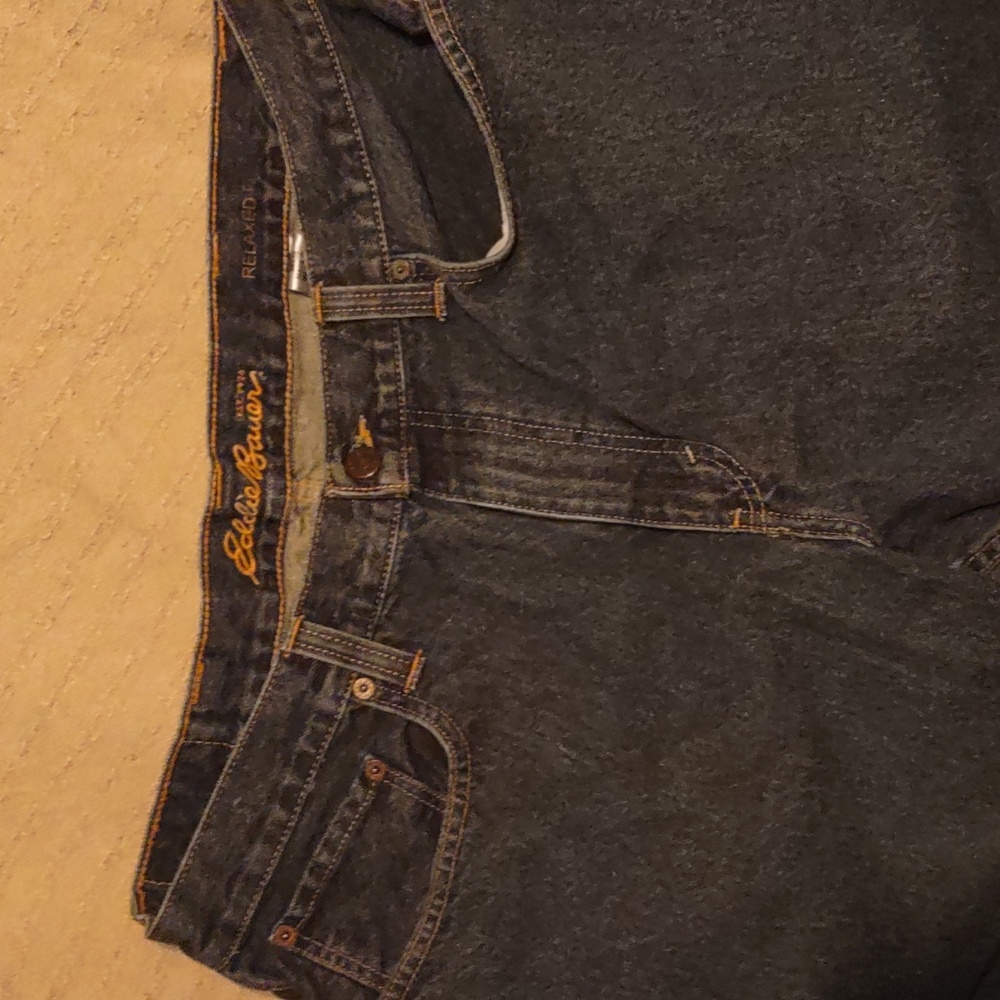 Eddie Bauer Denim Men's Size 38 x 36 Relaxed Fit Jeans Black